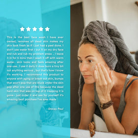 Home spa routine with Perfect Image cleanser ready for peel prep.