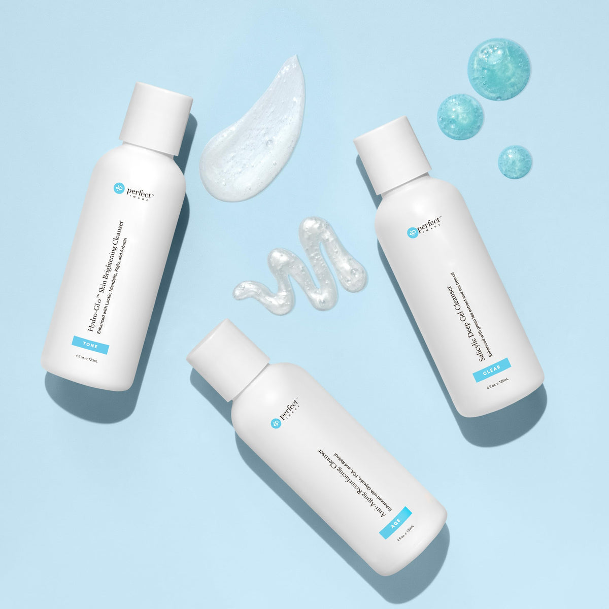 Tea tree oil detail suggests clarifying notes in Perfect Image cleanser.