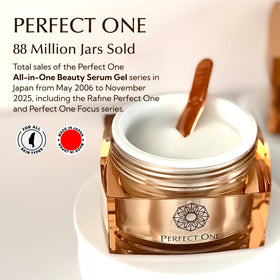 Hydrated glow after applying Perfect One cream for refreshed skin.