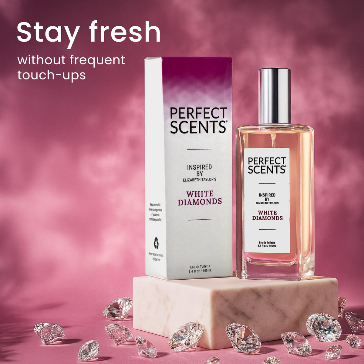 Perfect Scents amber-musk base close-up, lasting warmth in a modern perfume.