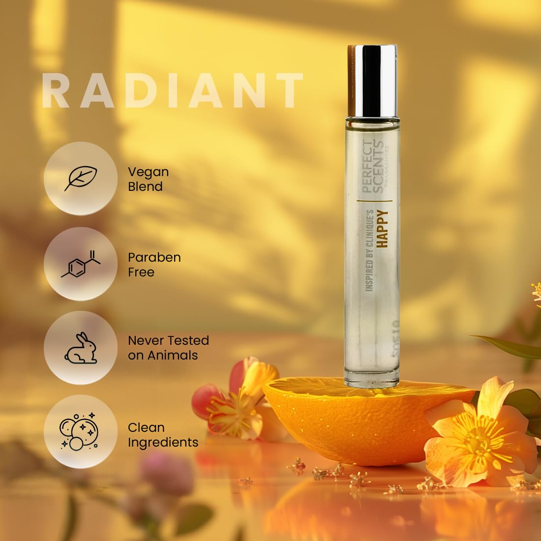 Perfect Scents citrus-floral notes evoke joyful daily wear.