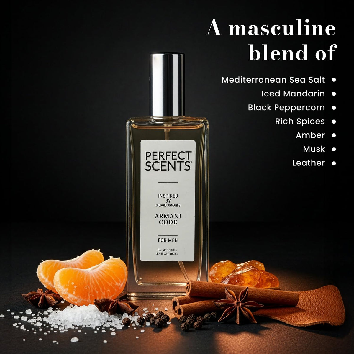 Perfect Scents vegan, clean formula label signals guilt-free luxury.