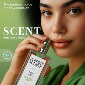Perfect Scents application shot suggesting subtle, long-lasting wear.