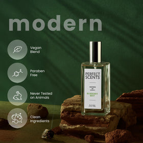 Perfect Scents packaging box signals premium vegan fragrance.