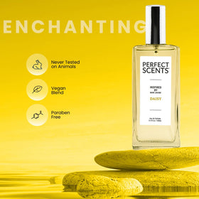 Perfect Scents fragrance notes close-up with pear, iced citrus, and raspberry.