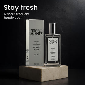 Perfect Scents 3.4 oz EDT packaging supports portable, on-the-go fragrance.