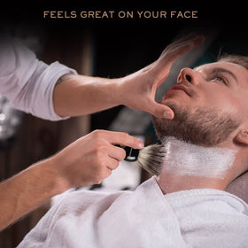 Perfecto soft bristles gently exfoliate to prep skin for a smooth shave.