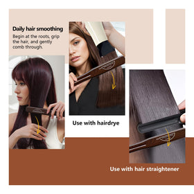 PERFEHAIR Boar Bristle Clamp close-up highlighting gentle grip and oil distribution.