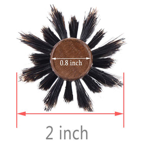 PERFEHAIR boar bristle round brush on-dryer detangling.