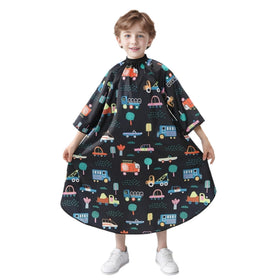 PERFEHAIR Kids Haircut Cape with Cars Print keeps clothes clean during at-home trims
