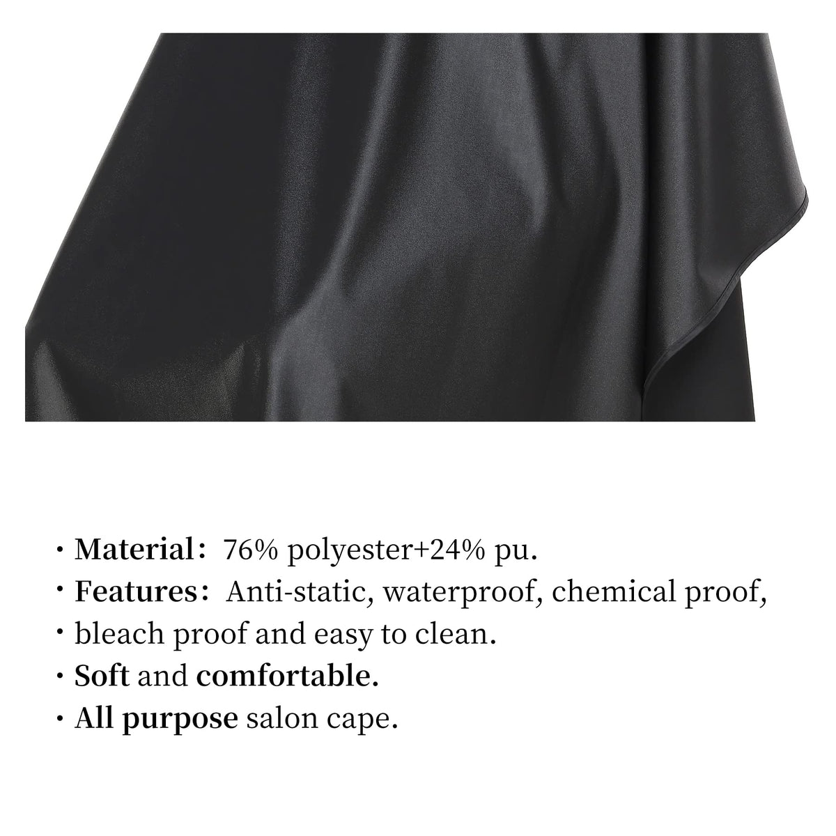 PERFEHAIR large salon cape laid flat shows ample coverage for diverse clients.