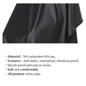 PERFEHAIR large salon cape laid flat shows ample coverage for diverse clients.