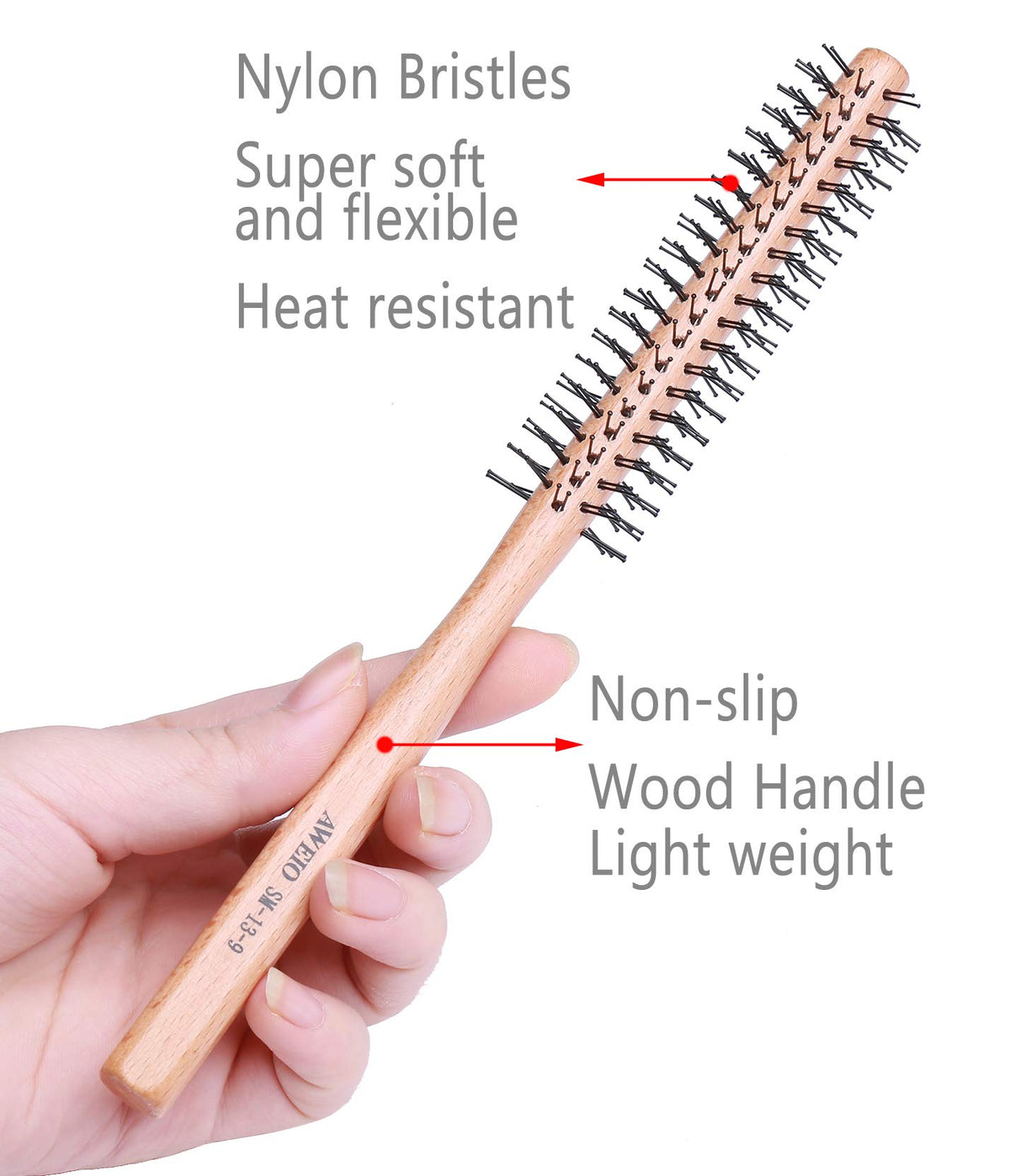 PERFEHAIR lightweight wooden handle for comfortable extended use