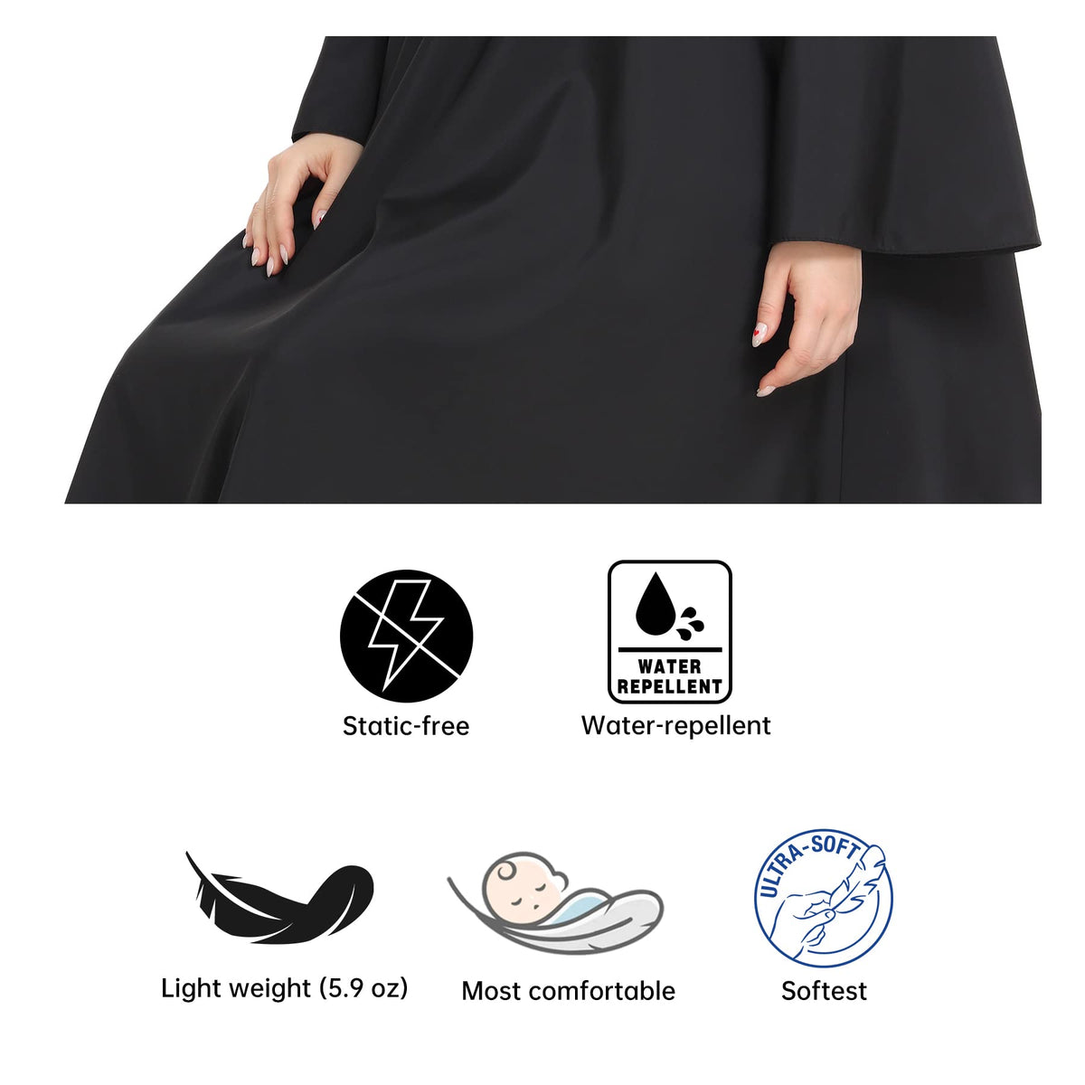 PERFEHAIR cape made with lightweight, durable material for daily use