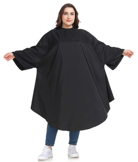 PERFEHAIR cape with sleeves, front view showing full coverage for adults