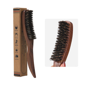 PERFEHAIR Slick Back Brush with curved boar bristles for smooth, controlled styles.