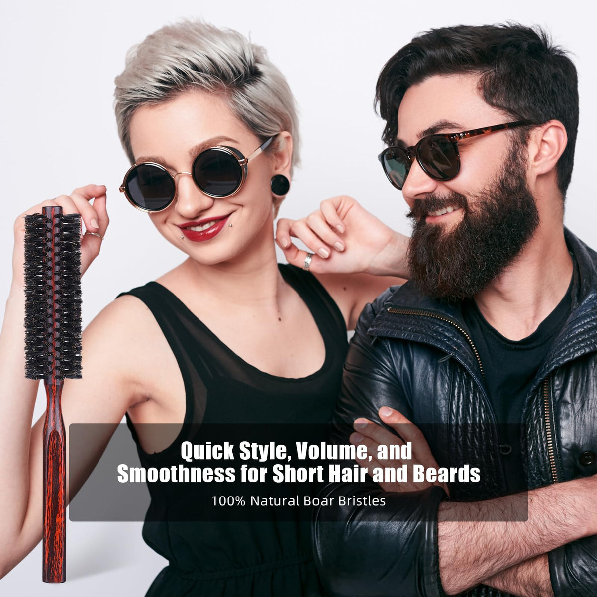 PERFEHAIR brush designed for side swept bangs and beard grooming