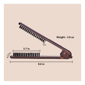 PERFEHAIR Straightening Brush before-after comparison for smoother strands.