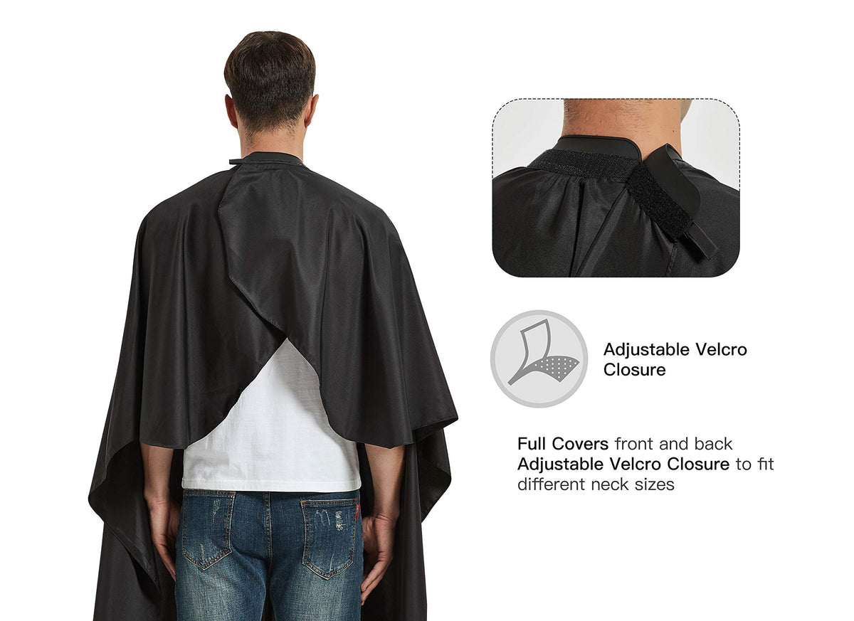 PERFEHAIR water-repellent cape keeps hair and water off clothing.