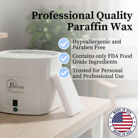 Performa lavender paraffin wax for hands, calming aroma during care routine.