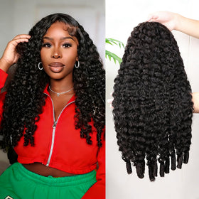 PERISMODA Burmese curly half wig clip-ins for natural coverage and quick styling