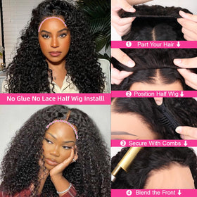 PERISMODA Burmese Curly Half Wig style variations for daily looks.