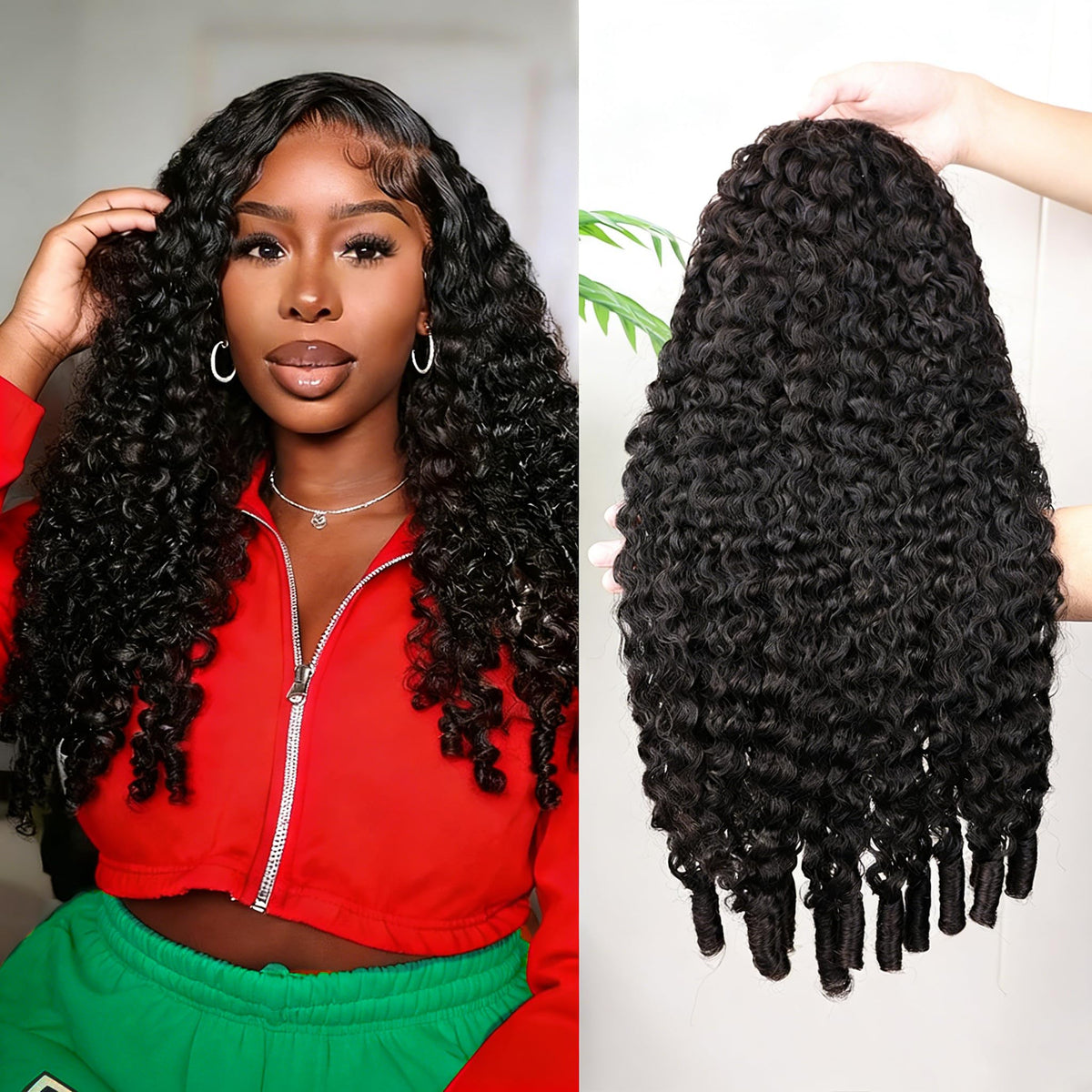 PerisModa Burmese curly half wig cap design for secure breathable wear.