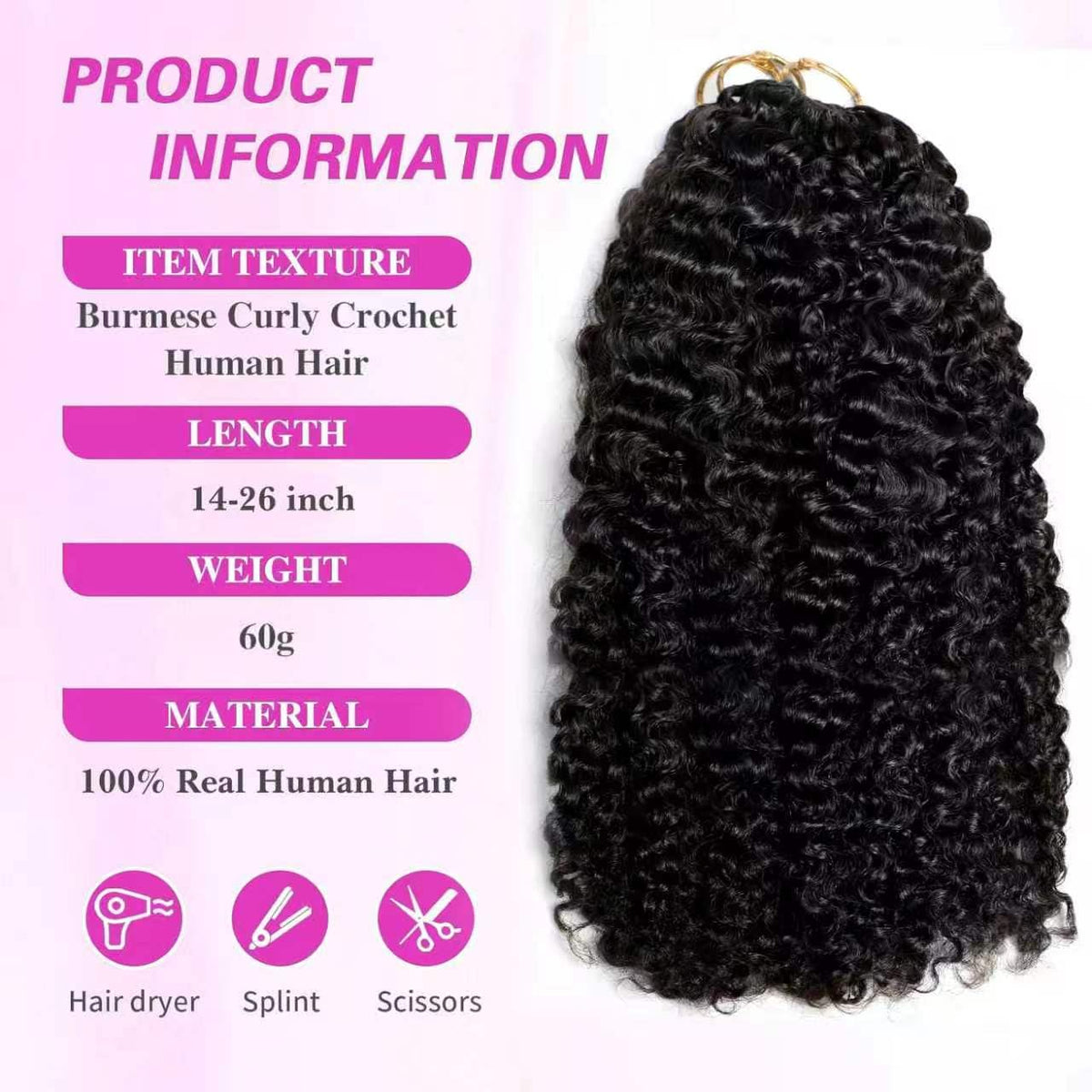 PERISMODA Feather Crochet Hair natural texture with soft touch for easy styling.
