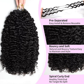 PERISMODA Feather Crochet Hair pre-separated knot-free for quicker installs and secure fit.