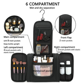 Perlvin Alinne large travel makeup organizer stores full-size cosmetics.