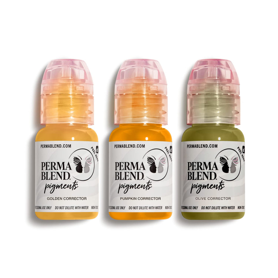 Perma Blend olive pigment correcting brows and lips undertones.