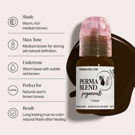 Perma Blend Fudge label closeup highlighting vegan formula