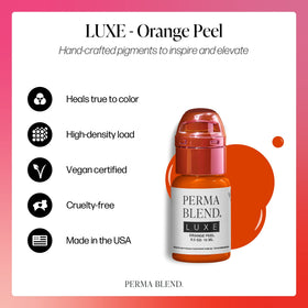 Perma Blend Luxe Orange Peel swirl demonstrates warm lip blush tones in action