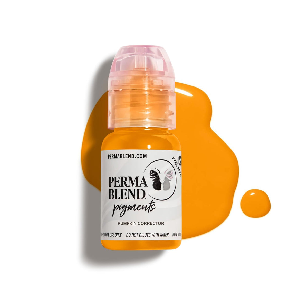 Perma Blend Pumpkin Modifier bottle pour shows smooth, even pigment flow for precise microblading