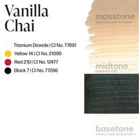 Neutral skin pigment swatch of Vanilla Chai on skin with warm undertones