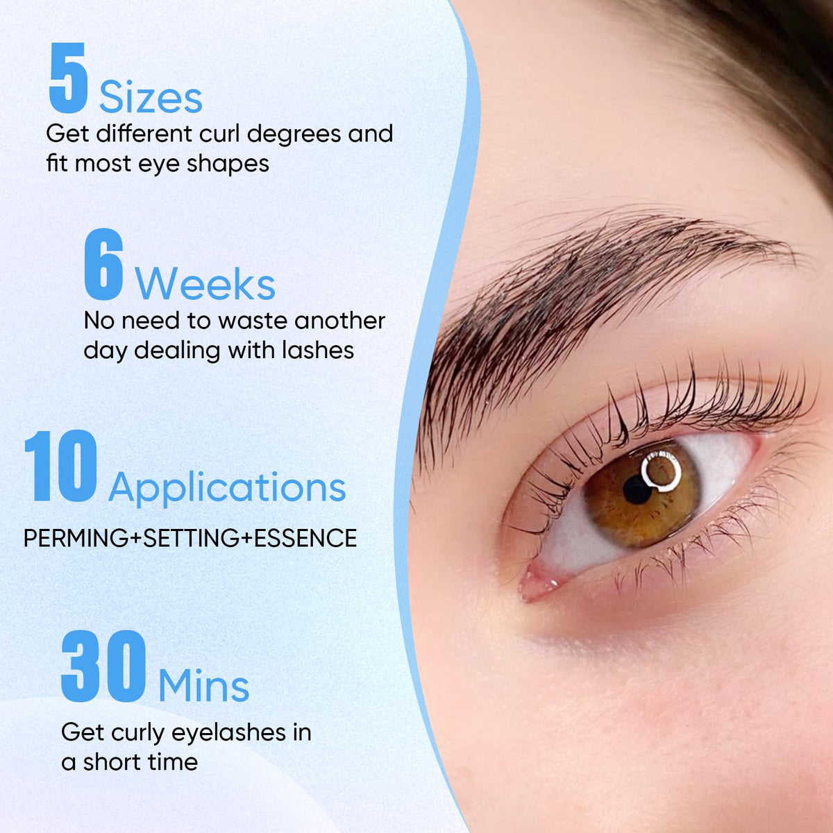 Brow lamination options provide a cohesive, lifted look