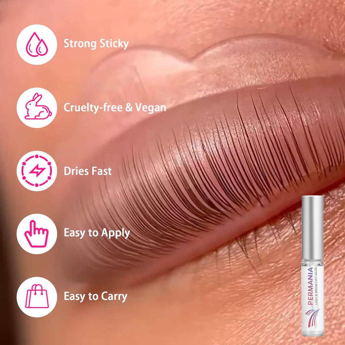 PERMANIA lash lift kit complete tools set for at-home lash perming.