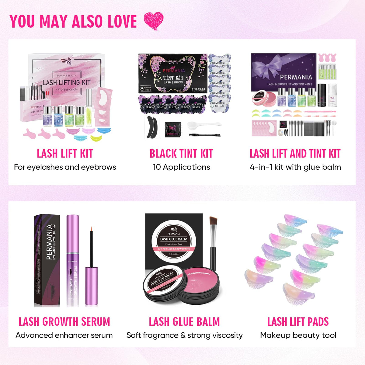 PERMANIA lash lift kit ready-to-use set for quick, salon-like results.