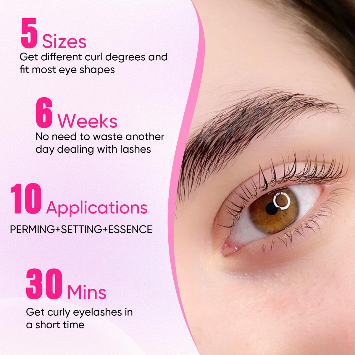 PERMANIA lash lift kit strong glue close-up ensuring strong lash adhesion.