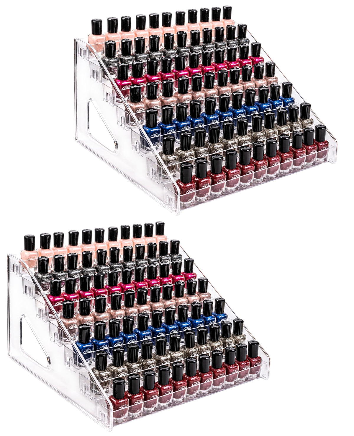 Pero Pero Nail Polish Organizer 7-tier top view showing organized polish display