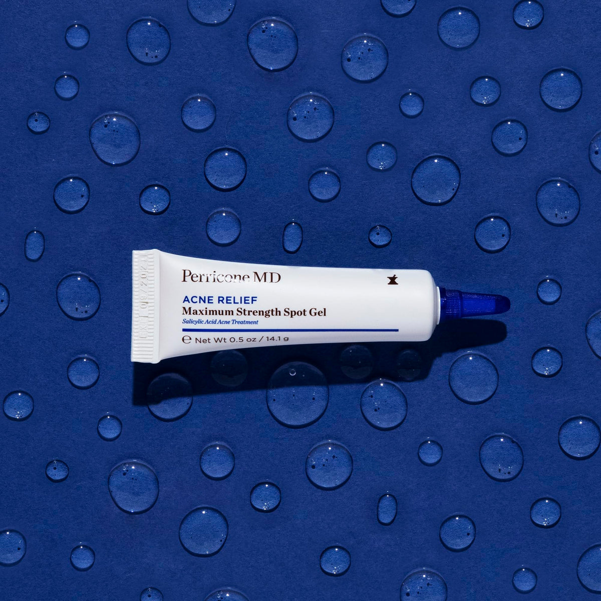Perricone MD Acne Relief Spot Gel packaging highlighting compact size for travel.