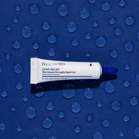 Perricone MD Acne Relief Spot Gel packaging highlighting compact size for travel.