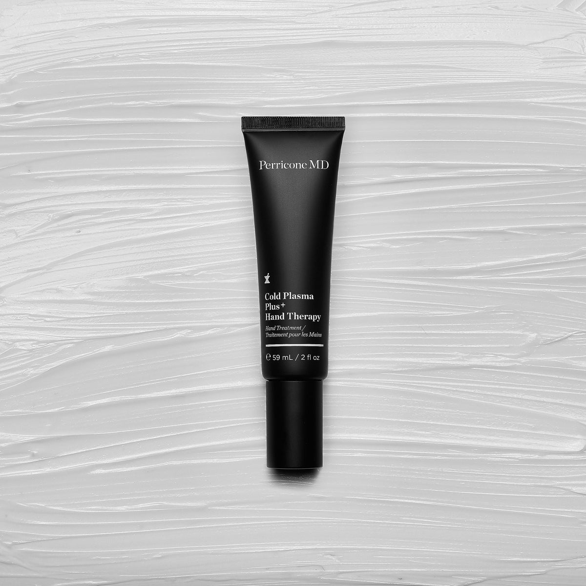 Perricone MD Cold Plasma Plus+ Hand Therapy packaging signaling premium skincare.