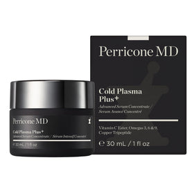 Perricone MD Cold Plasma Plus+ texture on skin illustrating smooth, even-toned results.
