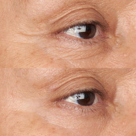 Perricone MD eye cream application closeup shows massage-friendly texture for quick mornings.