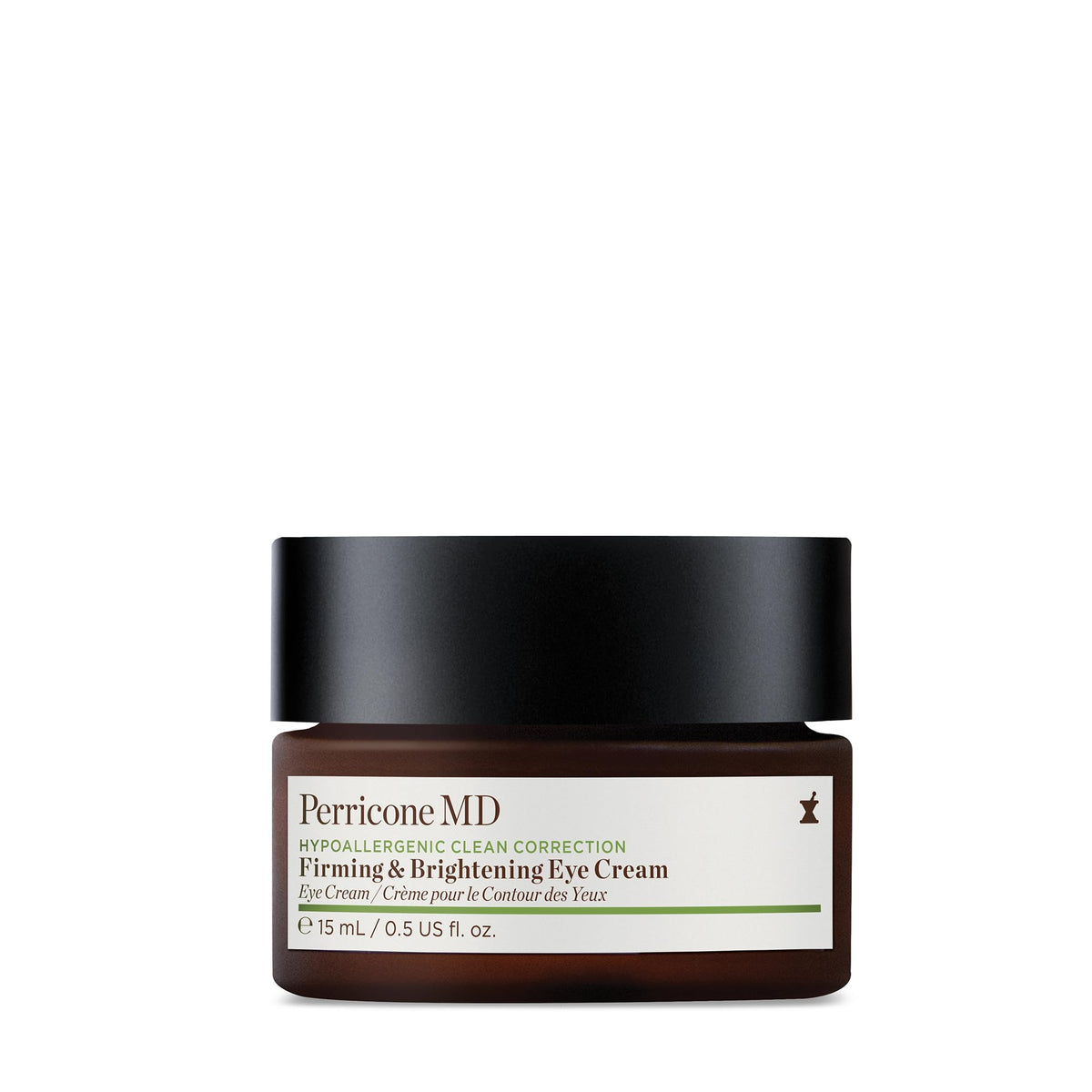 Perricone MD hypoallergenic eye cream bottle highlighting gentle hydration for delicate under-eye skin.