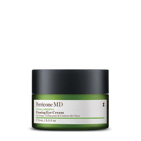Perricone MD hypoallergenic firming eye cream close-up on delicate skin.