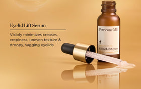 Perricone MD Neuropeptide Eyelid Lift Serum close-up texture on skin for smooth feel.