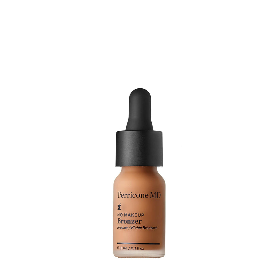 Perricone MD No Makeup Bronzer bottle with pump for a sun-kissed, even glow.