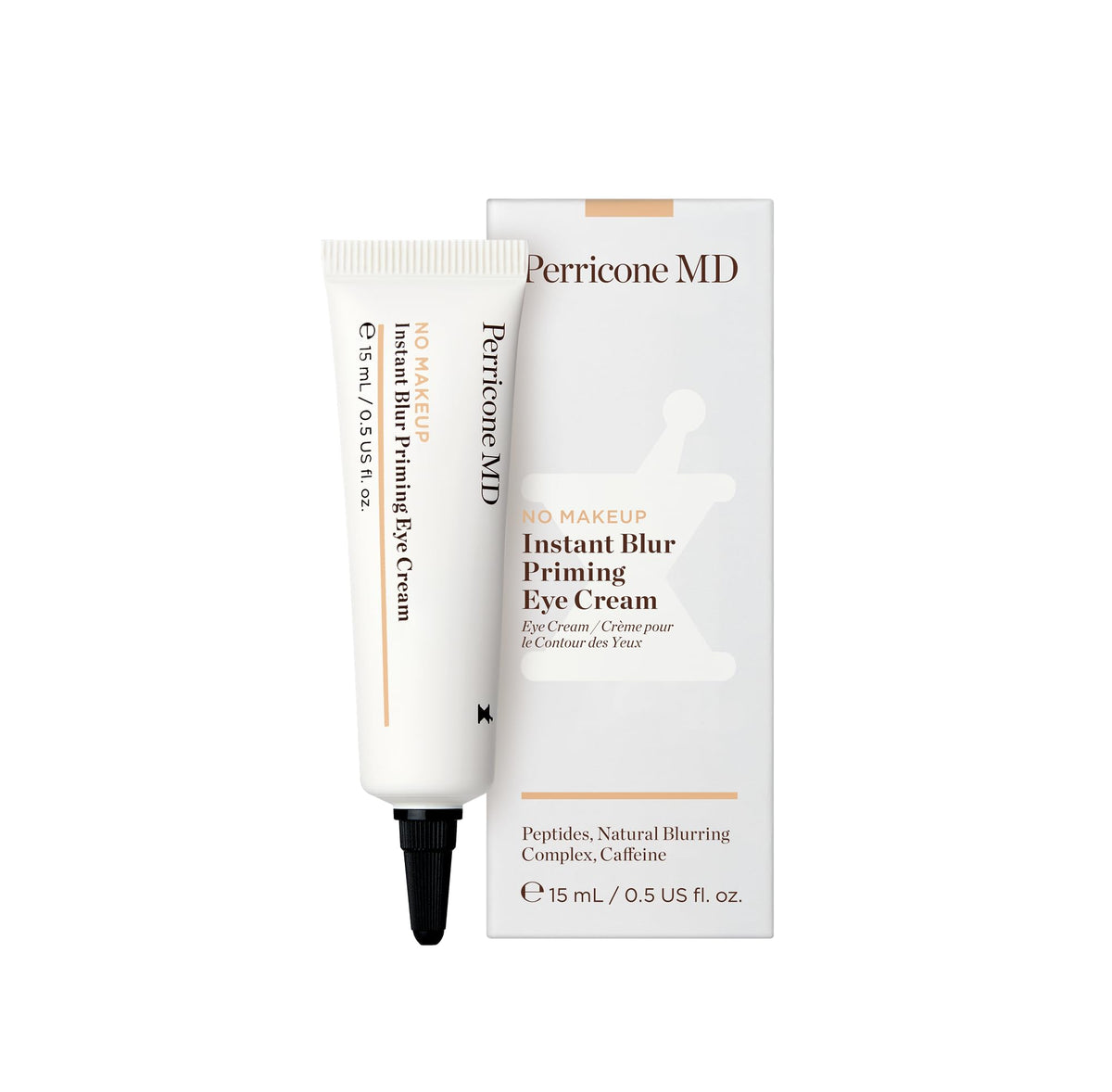 Perricone MD No Makeup Instant Blur Eye Cream swatch on skin brightening under-eye area
